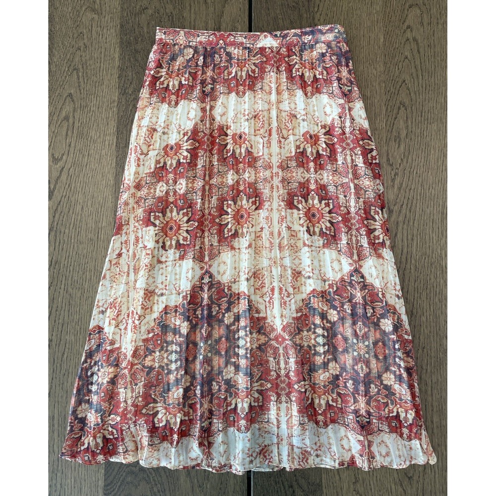 Anthropologie Akemi Kin Laurel Canyon Skirt Women’s Size S Rust Orange Medallion